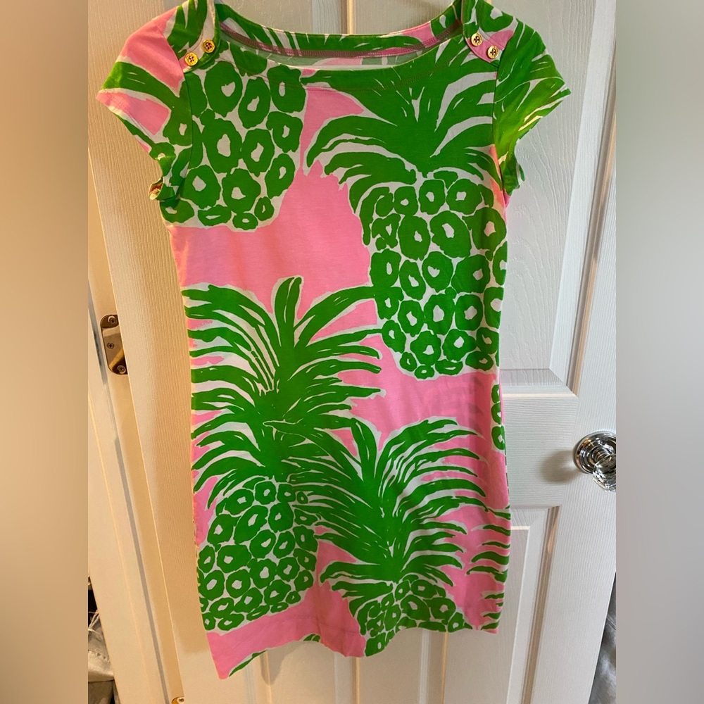 Lilly Pulitzer Pineapple Print Cotton T-shirt Dress